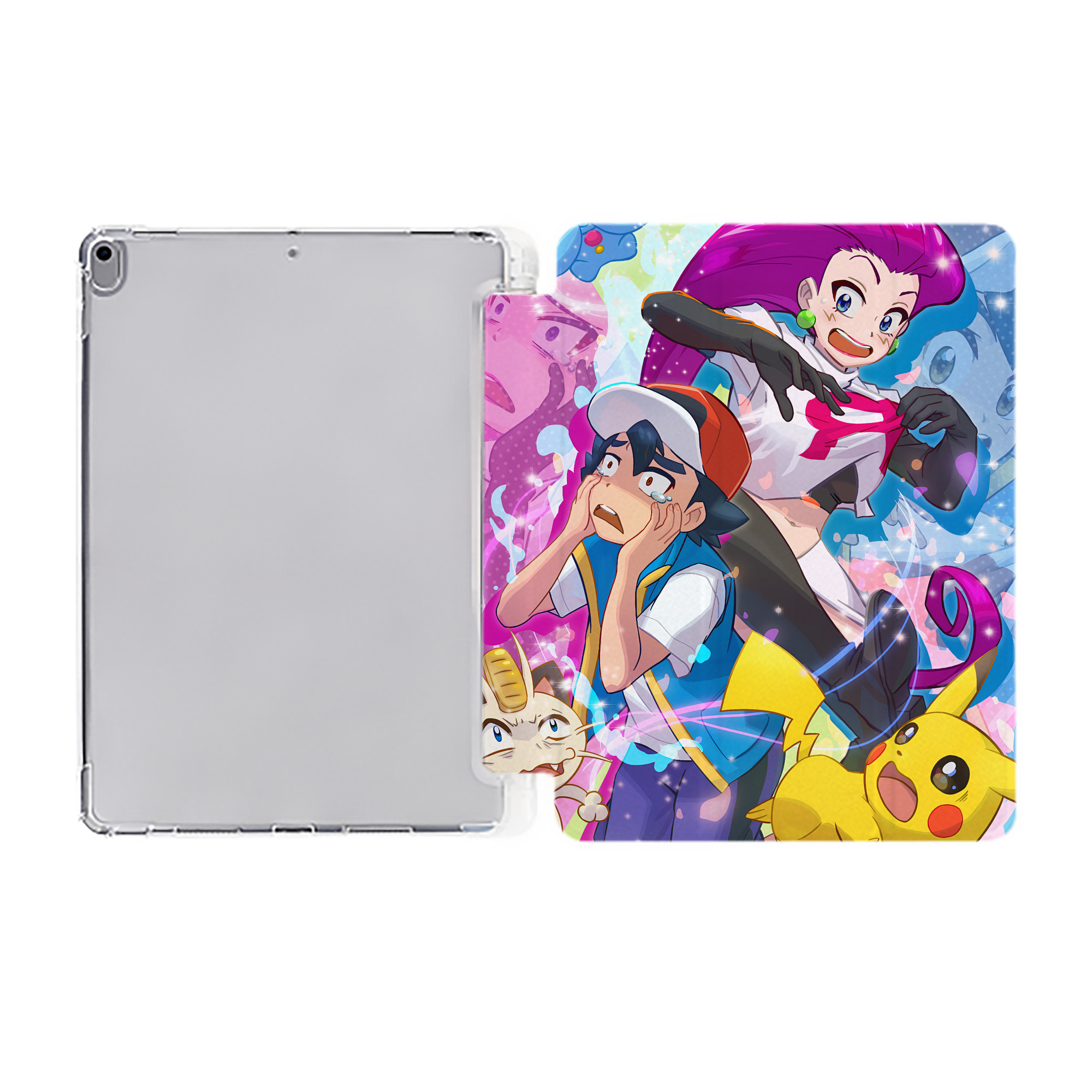 （画像用） ポケットモンスター Pokémon IPad ケース ペン収納付き 三つ折りスタンド PUレザー×シリコン 対応機種9.5/10.5/10.9インチ